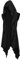Runcati Herren Rüschen Jacke Lange Kapuze Ärmellos Schal Kragen Cardigan Drapiert Einfarbige Leichte Cape Mantel,Schwarz,XL