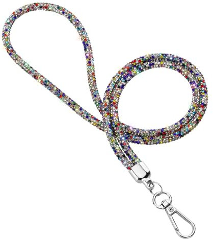 Soleebee Handykette Universal zum Umhängen- Handyband mit Bling Strass, Damenkette Schlüsselband, Handy Kette zum Umhängen kompatibel mit jeden Smartphones (Bunt)