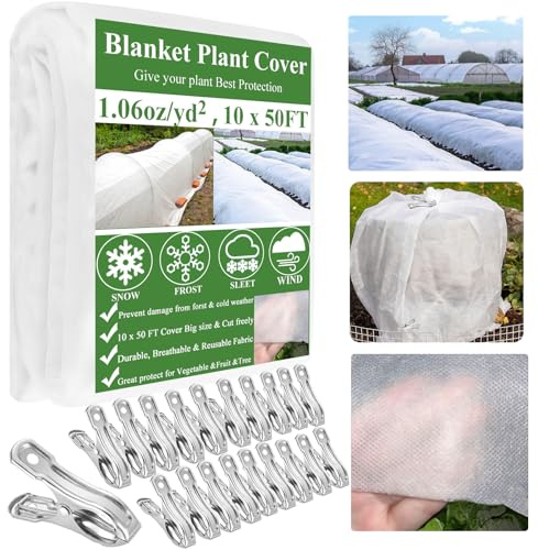 3X15M Gartenvlies Frostschutz Pflanzendecke 30g/m², Vliesstoff Gartenbau Vlies Winterschutz für Pflanzen, Wiederverwendbare Pflanzen Abdeckung Gartenbau Vlies für Frost Kälte Sonne Außen Frostschutz