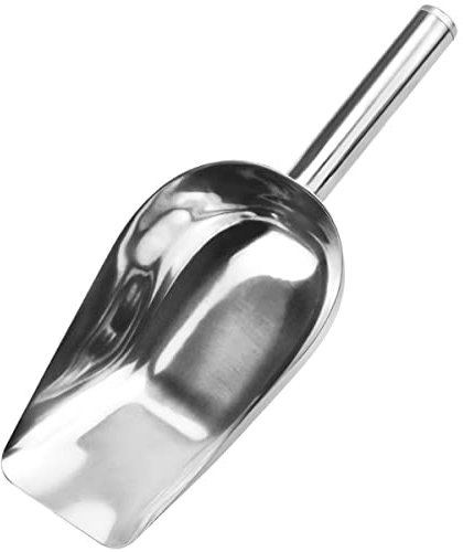 Pala per gelato in acciaio inox, 15,7 cm, paletta per ghiaccio, paletta per la pesatura, paletta multiuso per farina, paletta per il riempimento, ideale per gelato, farina, patatine fritte, cucina,
