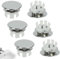 WeddHuis 6 Pezzi Anelli di Troppo Pieno, Copertura Rotonda de Troppopieno, Decorativo Trabocco Tappo Scarico per Lavello, Bagno, Cucina, tappo di troppo pieno per lavello