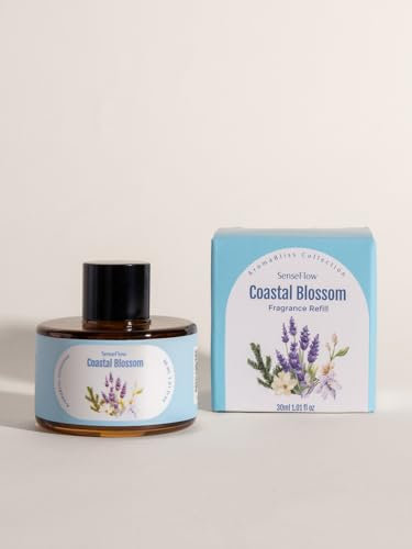 SenseFlow Essential Oils 30ml - 100% Pure Aromatherapy Oil Refill for Diffuser SF101/SF101S, for Home, Office, Hotel, Relaxation - Coastal Blossom