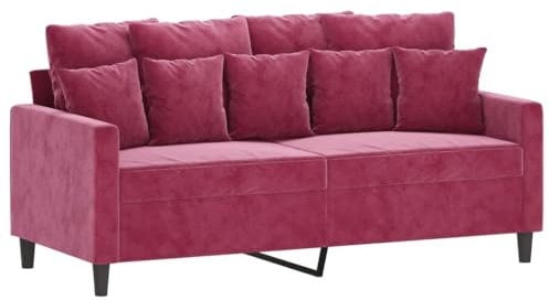 ULUYYUC Schlafsofa Sofas & Couches Schlafcouch Ecksofa - 2-Sitzer-Sofa Weinrot 140 cm Samt für Party Garten Terrasse Lounge