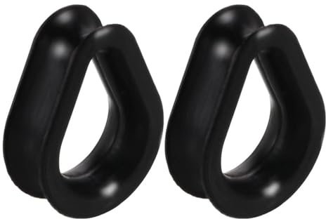 Calefee 10mm Ohr Flesh Tunnel, Flesh Plug Silikon Schwarze Tropfenform Ohr Expander für Herren Ohr-Stretching 2 Stücke