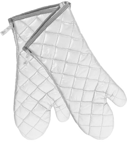 Ciieeo 2pcs Insulated Oven Mitts Kitchen Heat Resistant Gloves for Baking Microwave Oven Use Non-slip Cotton Gloves for Home and Commercial Use