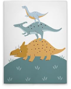 A.S. Création Leinwandbild Dinosaurier - Wandbild in Beige, Blau - 30 x 40 cm - DD129448