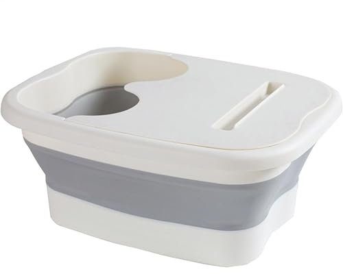 Foot Soak Basin, Compact Spa Tray, Relaxation Foot Tub, Foldable Foot Bath, Kids Spa Tray, Foot Massage Tub, Pool Entry Tray for Women, Kid, Men, Senior Pool Entry Pool Accessories