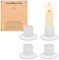 4 Stück Weiß Kerzenständer,Retro Candlelight Dinner Kerzenhalter, für Wohn,Esszimmer und Schlafzimmerdekoration Kamindekoration für Weihnachten Ostern Kirche beten
