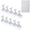 HUATEEN Nail Stuff,2 Pack Silver Magnetic Nail Stand Display with 1 Swatch Stickers - Sturdy Acrylic Nail Holder for Professional Practice & Art Design