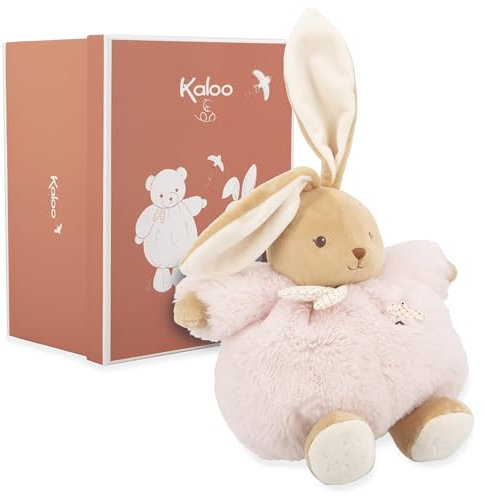 KALOO - Doudou Lapin Rose 25cm - Peluche Ultra-Douce et Moelleuse pour Bébé - Compagnon Tendre Dès la Naissance - Taille idéale pour Petites Mains - Cadeau de Naissance - K214018