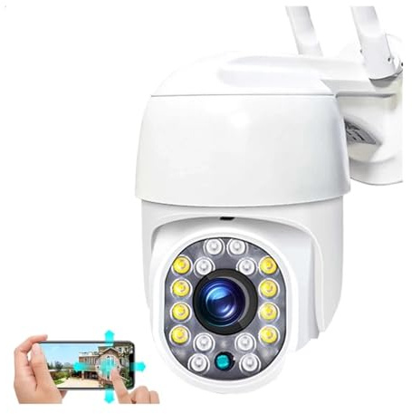 Telecamera di sicurezza domestica Telecamera IP HD Videocamera per esterni 5 MP Sistema di telecamere di sicurezza con rilevamento delle persone Telecamere di sorveglianza bidirezionali (2MP Add 64G