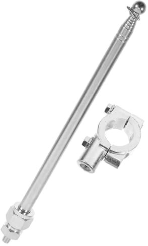 VICASKY Supporto per asta bandiera, supporto per bandiere, supporto per bandiere, supporto per casco, asta trasversale, telescopico, in lega di auminium, 1,2 m