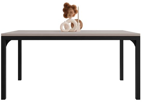 Mirjan24 Couchtisch Mekiosa, Rechteckige Form, Gestell aus Stahl, Kaffeetisch, Wohnzimmertische, Beistelltisch, Sofatisch, Teetisch (Schwarz/Cashmere)