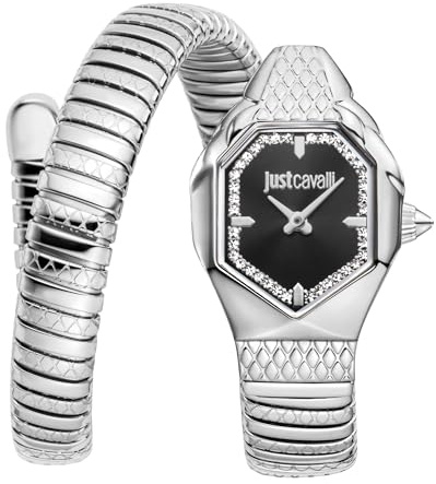 Just Cavalli Women Analog Quartz Watch with Stainless Steel Strap JC1L369M0025