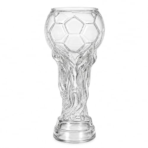 Peelanmall Weizenbierglas Weltmeisterschaft,350/450/600/800/850ML Biergläser,Gläser als tolles Bier Geschenk-für Bier, Cocktails, alkoholfreie Getränke, Fußballpartys (600ML)