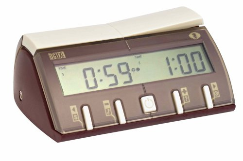 DGT Schachuhr DGT-XL, digital, mit FIDE-Logo, 2 Spieler, ab 6 Jahren, 155 x 120 x 65 mm, Kunststoff, ohne Batterien, 2 AA Batterien inkl.