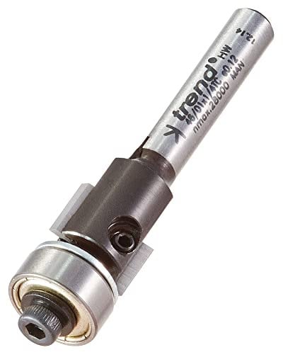 Trend Professional Rota-Tip Trimmer, 1/4 Inch Shank, 12.7mm Cut Diameter & 8mm Cut Length, 46/01X1/4TC
