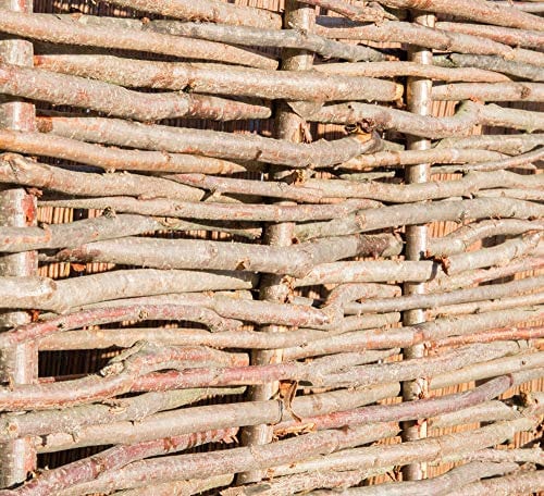 Papillon Premium Hazel Hurdle Woven Wattle Garden Fence Panel Fencing Panels 1.8m x 1.5m (6ft x 5ft)