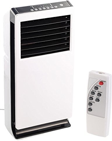 Sichler Haushaltsgeräte Kühllüfter: 3in1-Luftkühler, Luftbefeuchter und Ionisator, 2,25l, 65 W, 170 ml/h (Verdunstungslüfter, Luftreiniger und Luftkühler, Klimaanlage ohne Schlauch)
