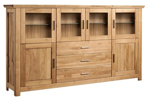 Highboard Eiche massiv geölt Porto