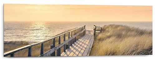 REINDERS Wandbild, Weg zum Strand, Schlafzimmer, Bilder, Wanddeko, Room Decor, MDF, Beige, 30 x 90