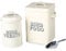 2PC Bird Food Storage Tin Cream Metal Bird Food Storage With Bird Treat Storage Tin Vintage Shabby Chic