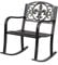 Outsunny Schaukelstuhl Gartenstuhl Schwingsessel antik Garten Metall Bronze B60 x T73 x H85cm