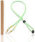 GERNEO® - Kuba - cinturino retrò per occhiali in pelle scamosciata - cordino unisex in PU per occhiali da sole e da lettura - porta occhiali in oro (verde)