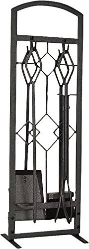 Rocky Mountain Goods Kaminbesteck – Bürste, Schaufel, Zange, Ständer – robuste Stahlkonstruktion Natur
