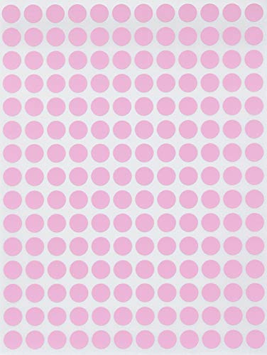 Royal Green Sticker Coding Labels in Pink Pastel 8mm Colored Sticker for Sealing envelopes and Gift Bags (0.8 cm) 2520 Pack