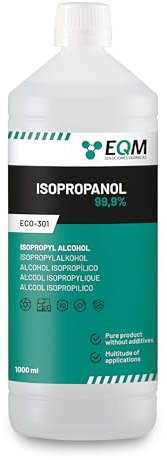 EQM - ECO-301 - Alcool Isopropylique Pur à 99,9% - 1L - Nettoyage de composants électroniques, objectifs et écrans - Nettoyage des résines d'impression 3D