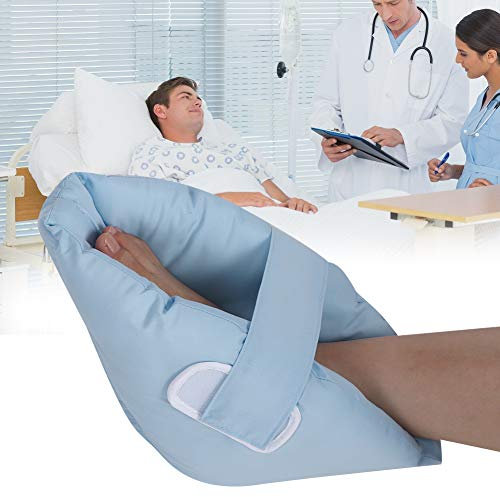 Fersenpolster mit Knöchelschutz für Senioren, Bequeme Anti-Druckstellen-Hausschuhe zur Dekubitus Prävention, Hellblau