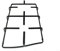 Griglie Ariston Hotpoint Indesit in ferro smaltato nero lucido per cucina a gas piano cottura PC750 5 fuochi - C00303486 - C00303487 - C003034488 (Griglia sinistra GRG025)
