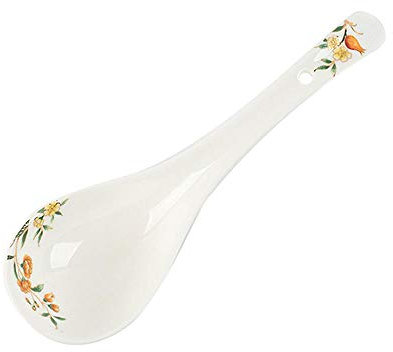 LKYU Dinner Plates Retro Light Luxury Flower and Bird Stone Home Tableware-Big Spoon