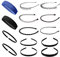Serre tete homme elastique bandeau cheveux homme 14PCS Black Hair Hoop Metal Headband en plastique Unisexe