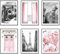 Mode Wand Kunstdrucke Raumdekor Wanddekoration Leinwand Kunst Poster Bilden Wand Dekoration Kunstwerk Mädchen Schlafzimmer Zimmer Bilder (A4 (21X29.7cm) Ungerahmt, Paris Retro Kunst)