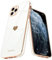 Teageo for iPhone 11 Pro Case Cute Heart Pattern for Women Girls Slim Luxury Bling Plating Soft TPU Anti-Scratch Shockproof Bumper Phone Case for iPhone 11 Pro, White