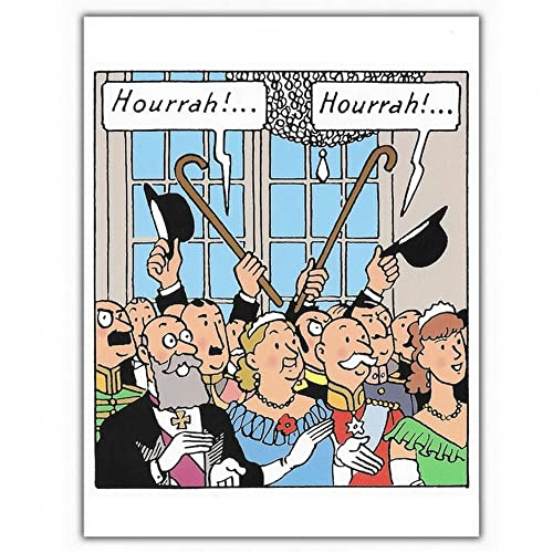 Tintin Carte postale double Moulinsart, Hourrah !! (12,5x17,5cm)