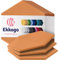 Ekkogo Akustikpaneele, schalldichte Wandpaneele, 35,6 x 30,5 x 1,4 cm, Schallpaneele mit hoher Dichte, schalldämpfende Paneele – [70er Jahre orangefarbenes Sechseck]