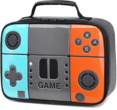 Tongtai Lunch Box, Insulated Game Leather Thermal Lunch bag for School, Cooler Bag, Lunch Boxes for Boys Girls Kids Toddlers Teen