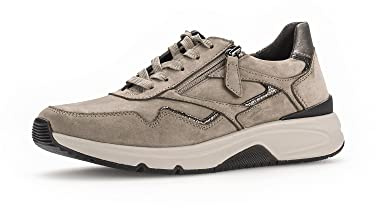 Gabor Damen Low-Top Sneaker, Frauen Halbschuhe,Wechselfußbett,Freizeitschuhe,Laufschuhe,schnürschuhe,schnürer,Fango/Bronce,39 EU / 6 UK