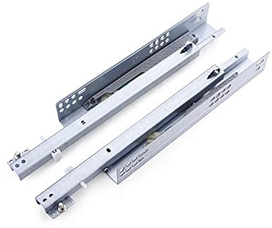 BIENKA Hidden Slide Schubladenführungen Verdeckt Unter Montage Soft Close SchubladenfüHrungen, VollauszüGe 300 mm SchubladenauszüGe, Auszug SchubladenfüHrungen (Color : 300mm/12inch, Size : 10 Pair)