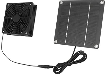 Kit de Ventilateur de Panneau Solaire, Couverture de de Ventilateur d'échappement Solaire pour Animaux de Compagnie 2200 TR/Min pour abri de Jardin