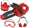Kids Toy Chainsaw with Sound | Toddler Landscaping Gardening Tools and Equipment | Includes Safety Goggles Mask and Earmuffs