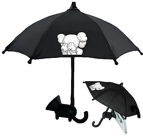 Taozoey Parapluie de Téléphone Portable, Support à Ventouse pour Parapluie de Téléphone Portable, Téléphone Parasol Ombrelle, Bonnet de Suction en Silicone Durable pour L'extérieur