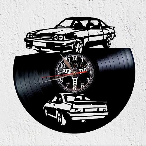 VINY WOODY Klassische deutsche Wanduhr für Auto, Sport, 80 s, Vinyl, Wanddekoration, originelles Geschenk