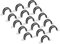 sourcing map 16Pcs 40mm(1-9/16) Cable Clamp, Rubber Pipe Strap Rubber Cushioned 304 Stainless Steel Hose Clamp U Shape Metal Clamp Tube Holder for Tube Pipe Wire