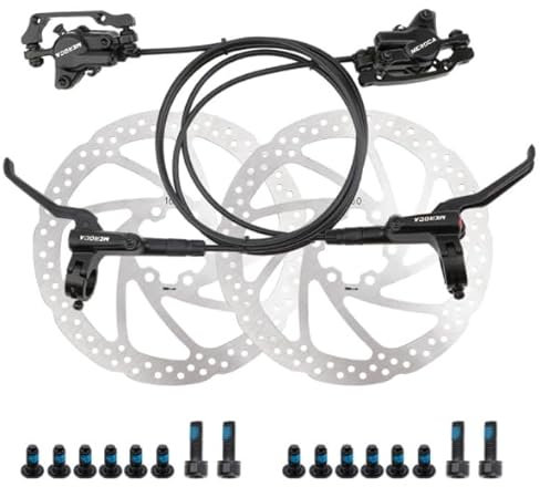 Ruiqas Hydraulische Scheibenbremsen-Set Dual mit 160 mm Rotoren Fahrrad Scheibenbremse vorne und hinten Hebel für Mountain Bike0 hydraulische Bremsen Set Bremsen Fahrrad hydraulische Bremsen