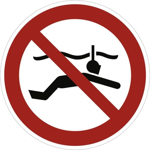 Dreifke® Alu-Schild Schnorcheln verboten, Ø40cm, 1 Stück, Gebotszeichen (P050) gem. ISO 7010
