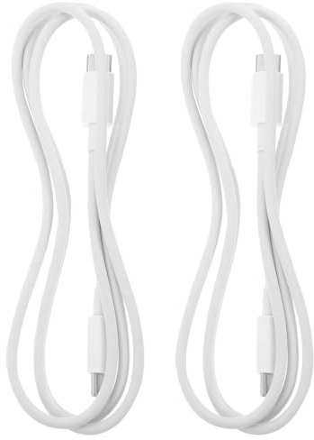 Homoyoyo 2pcs Usb-c Fast Charging Cable 1m Tpe White Type c Charger Cord for 15 High Speed Usb-c to Usb-c Pd 60w Compatible Mobile Devices
